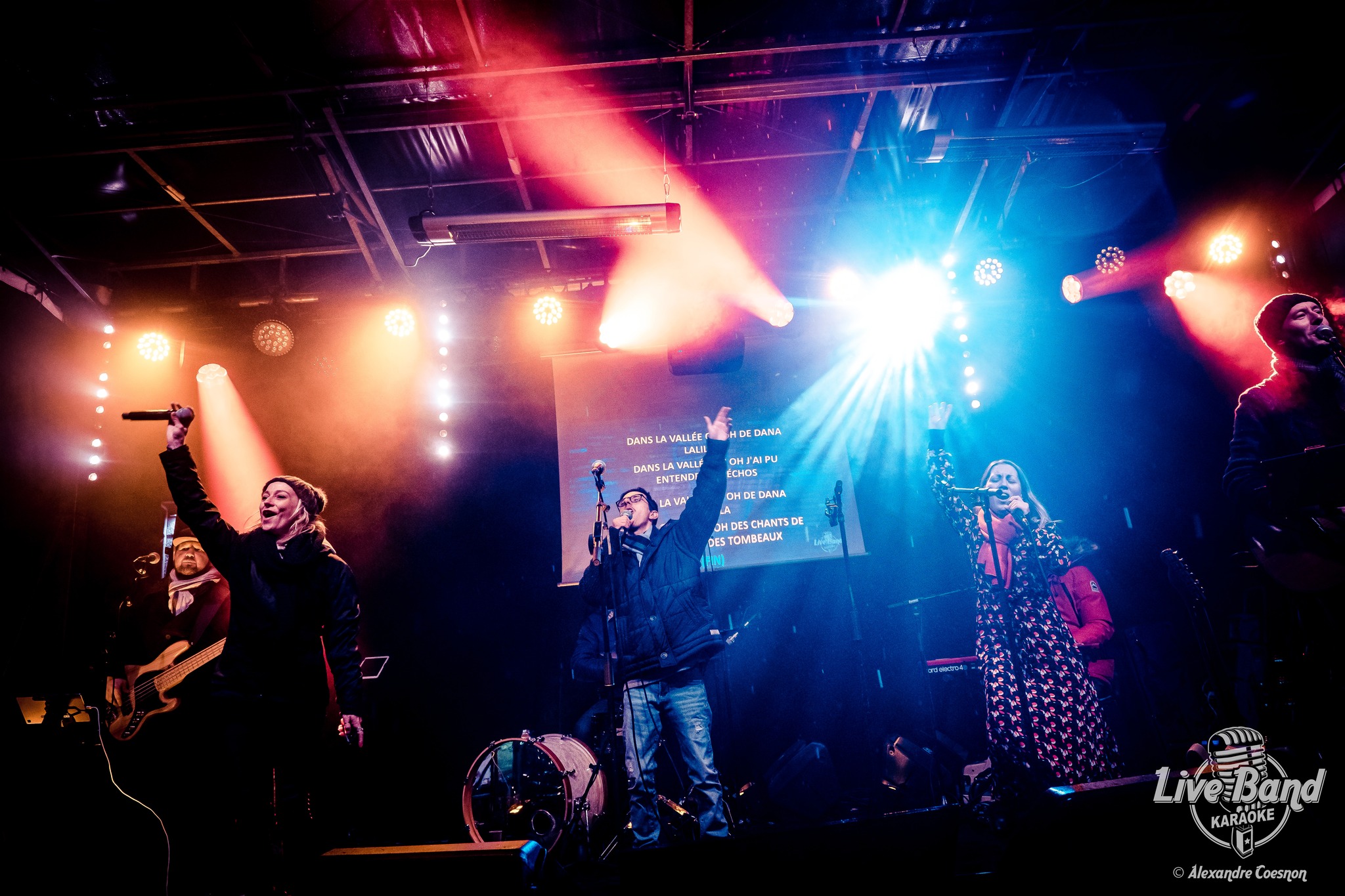 Public de festival pendant un karaoké live
